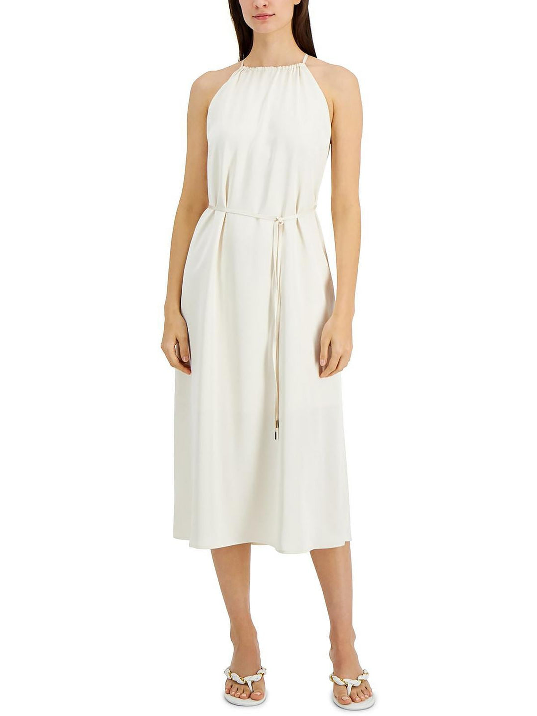 INC International Concepts Satin Crepe Halter Midi Dress USAFashion INC International Concepts Satin Crepe Halter Midi Dress USAFashion