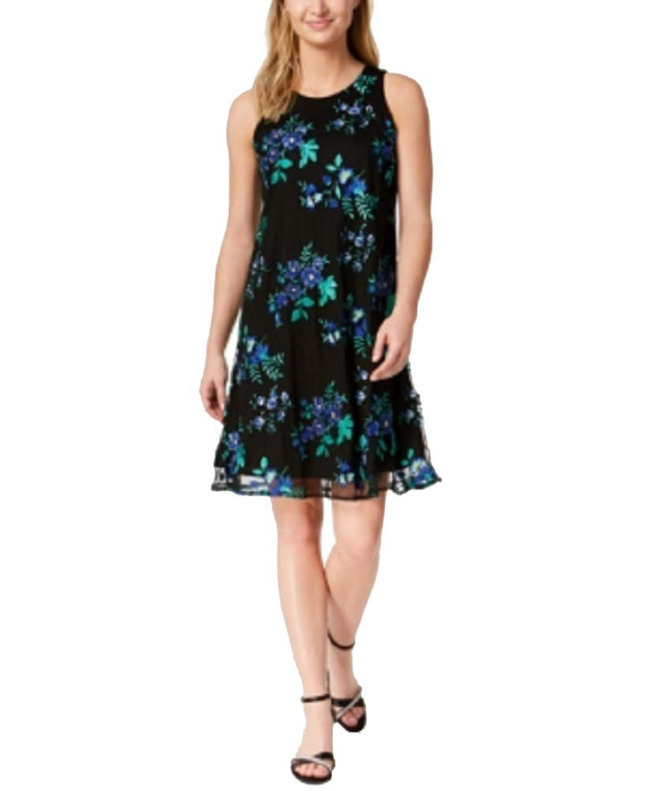 Charter Club Embroidered Swing Dress