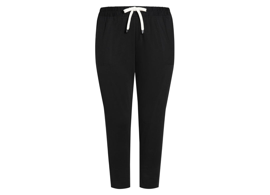 Plus Size Contrast Pocket Knit Pants