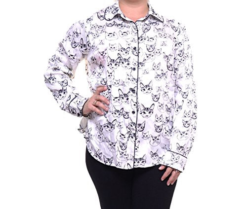 INC International Concepts Cat Print Blouse