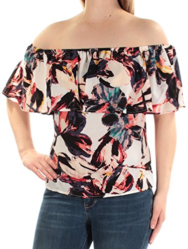 Bar III Ruffled Off The Shoulder Top
