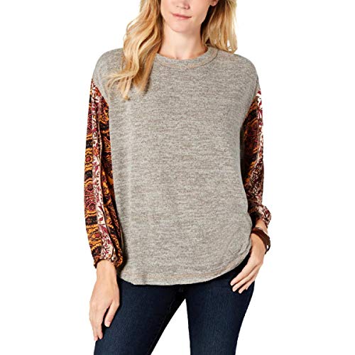 Style & Co Contrast Sleeve Sweatshirt