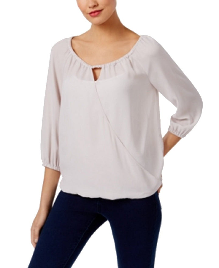 INC International Concepts Surplice Keyhole Blouse
