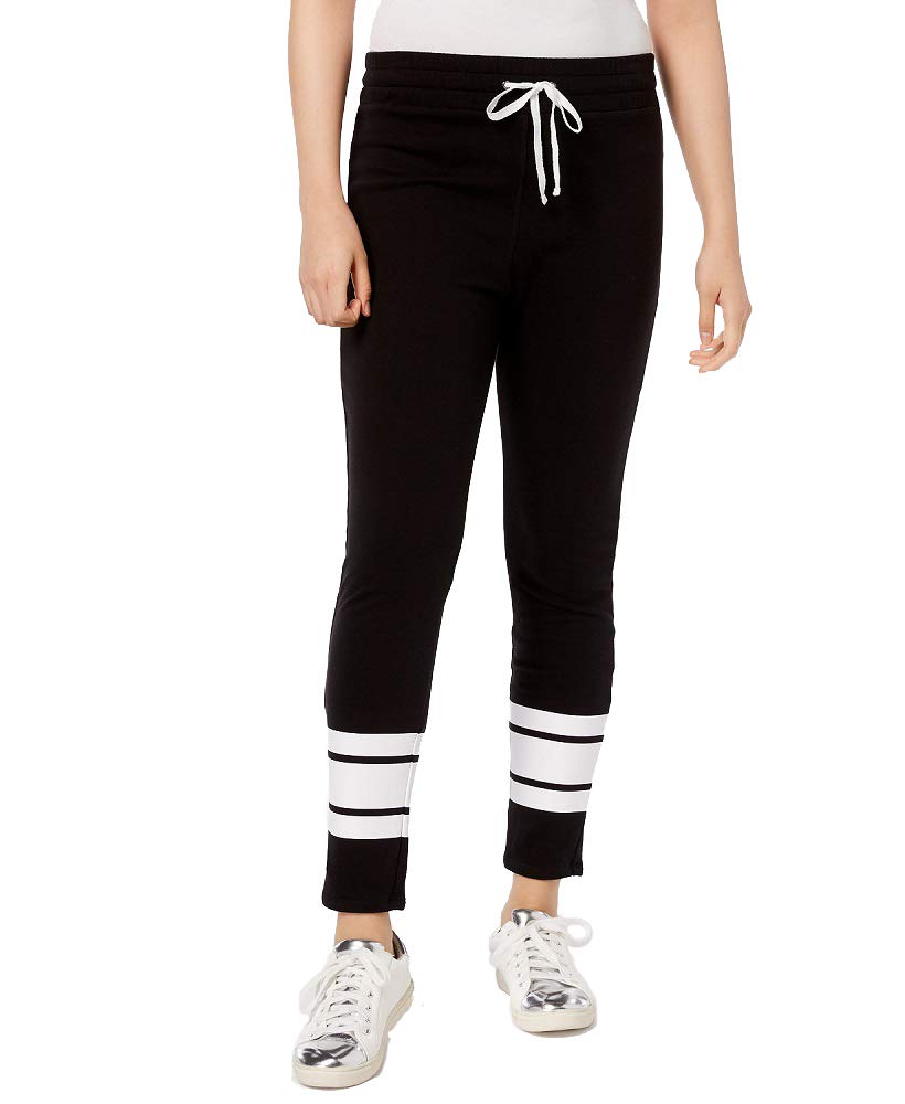 Juniors' Striped-Leg Drawstring-Waist Pants