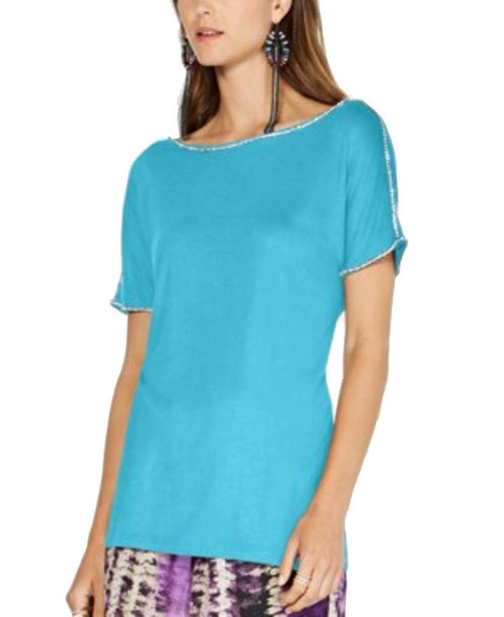 INC International Concepts Womens Embellished Top