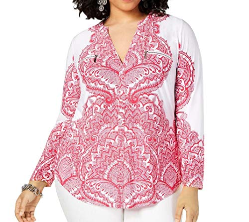 Printed Zip Detail Top