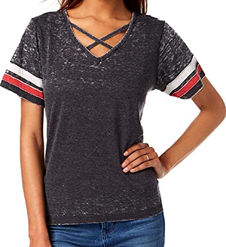 by Ikeddi Juniors' Crisscross Football T-Shirt