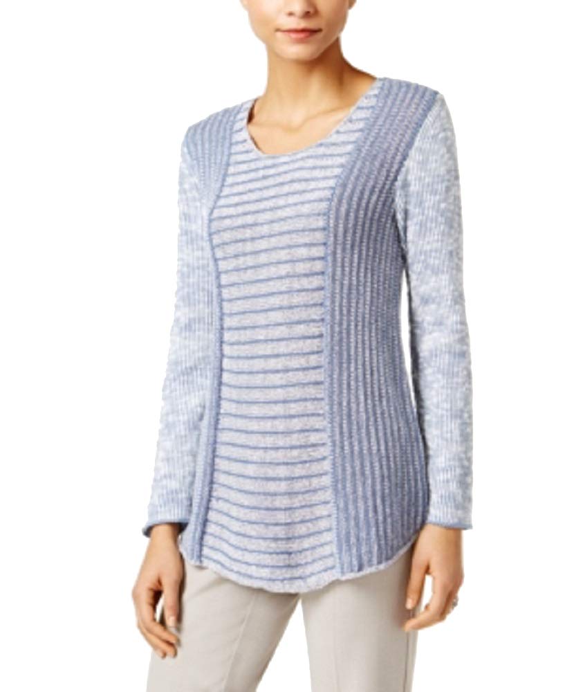 Style & Co Petite Marled Colorblocked Sweater