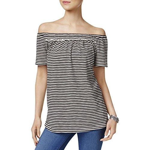Style & Co Striped Off The Shoulder Top