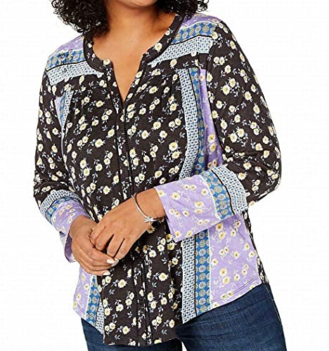 Plus Size Mixed Floral-Print Top