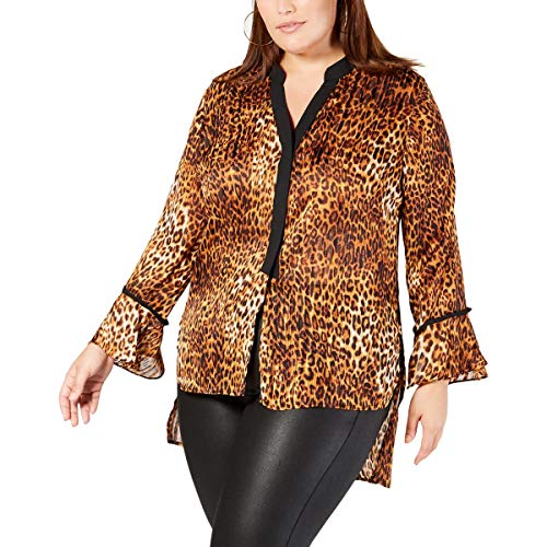 NY Collection Plus Petite Plus Size Printed High Low Top