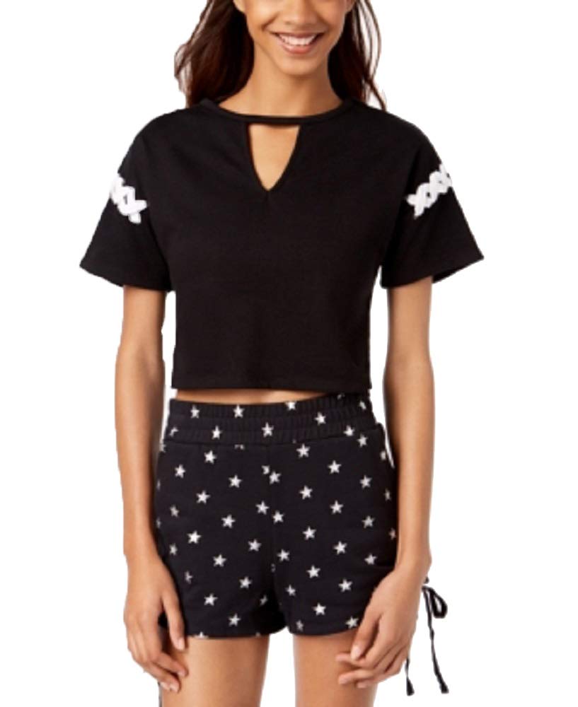 Material Girl Active Juniors Lace Up Crop Top