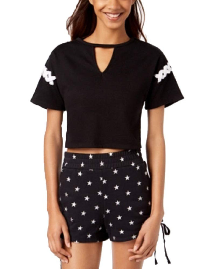 Material Girl Active Juniors Lace Up Crop Top