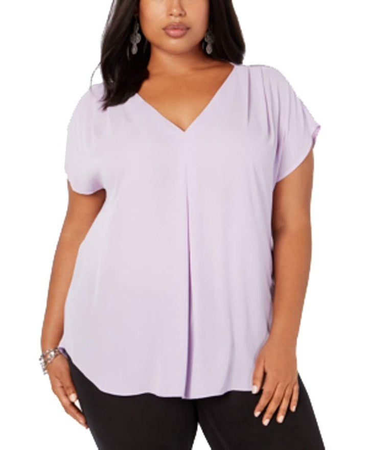 Plus Size Mixed Media Dolman Sleeve Top