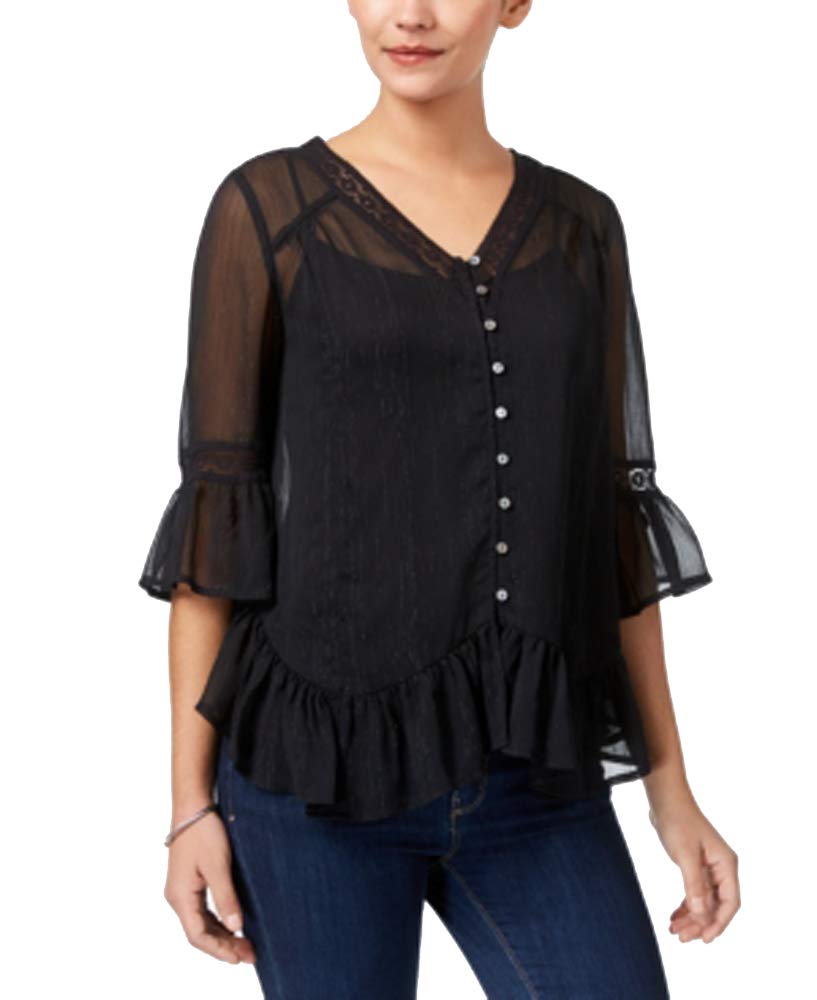 Style & Co Asymmetrical Flounce Blouse