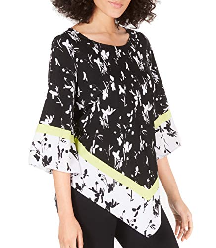 Printed Asymmetrical-Hem Top