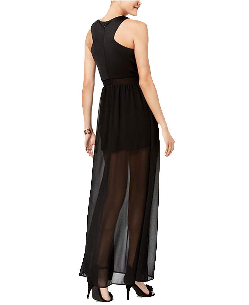 As U Wish Juniors Mesh Maxi Overlay Dress
