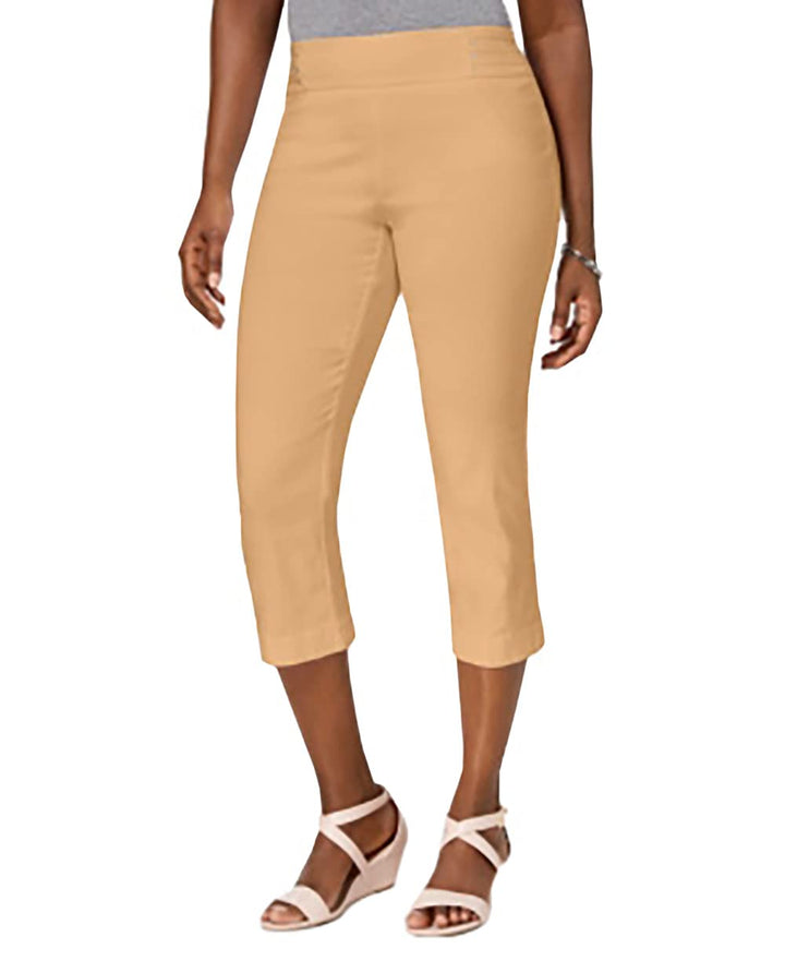 Embellished Pull-On Capri Pants