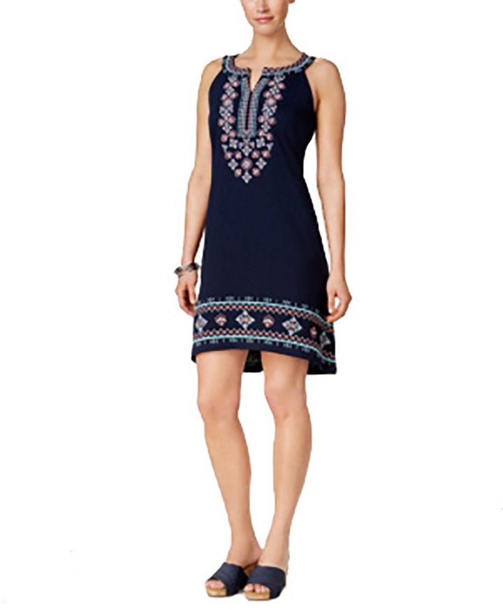Style & Co Embroidered High Low Dress