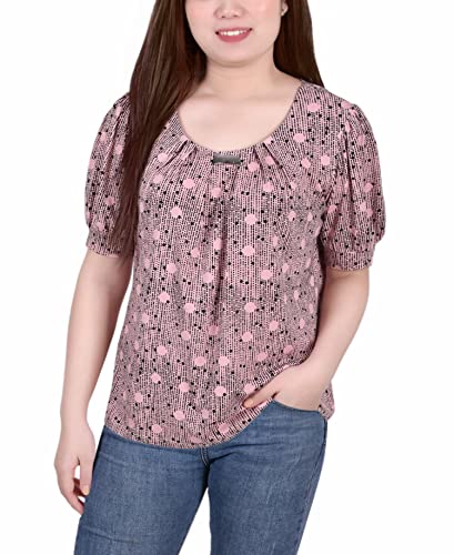 Petite Printed Balloon Sleeve Top
