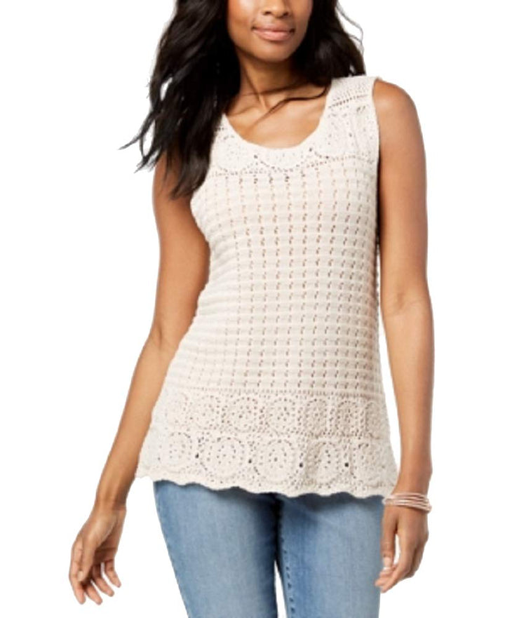 Style & Co Sleeveless Crochet Top