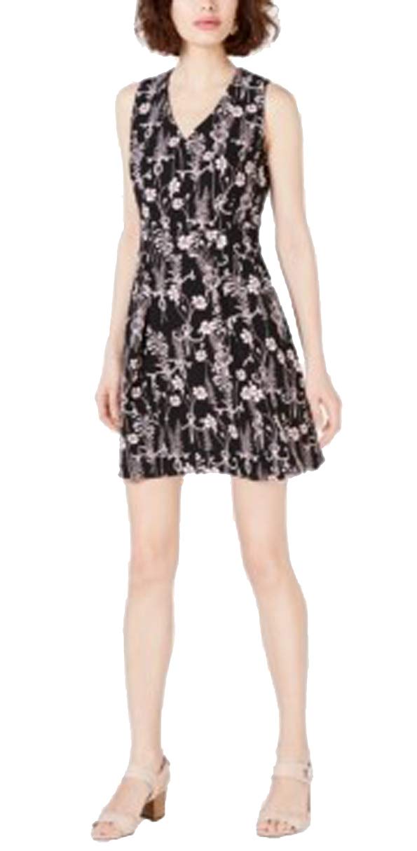 Maison Jules Floral Print Fit Flare Dress