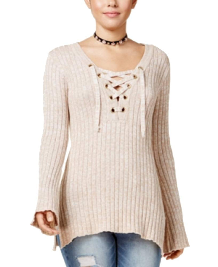 Ultra Flirt Juniors Ribbed Bell Sleeve Sweater
