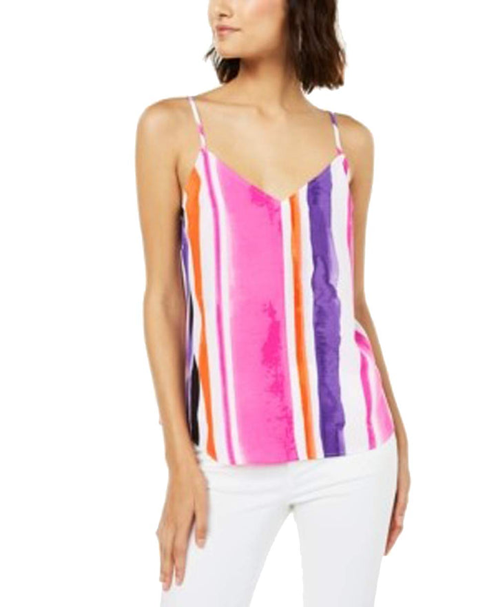 Sleeveless Printed V-Neck Top