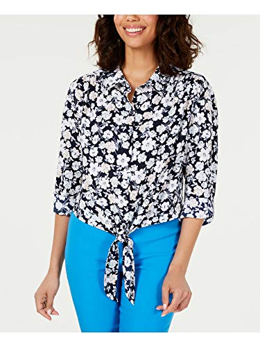 Printed Tie-Front Shirt