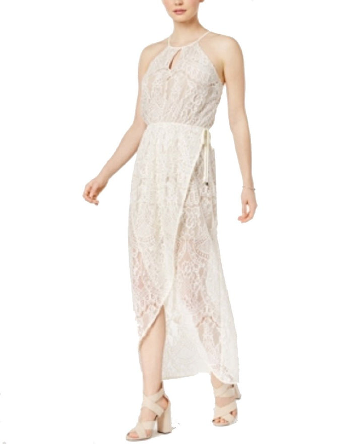 BAR III Lace Wrap Maxi Dress