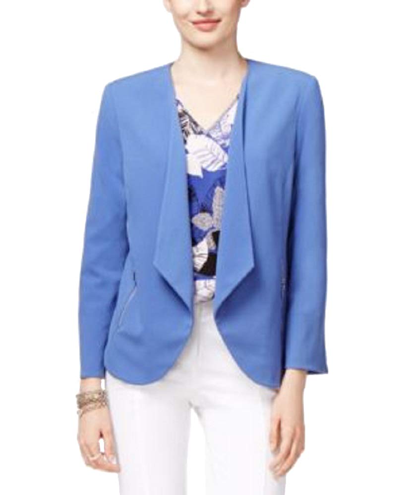 Alfani Petite Open-Front Draped Blazer