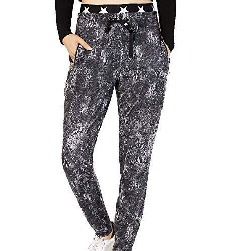Juniors' Banded Graphic Jogger Pants