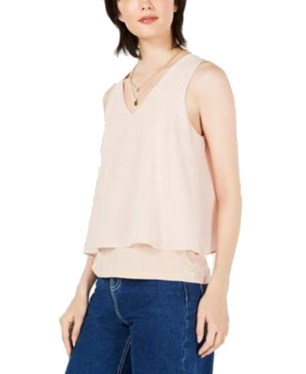 Mixed Media Split Back Tank Top