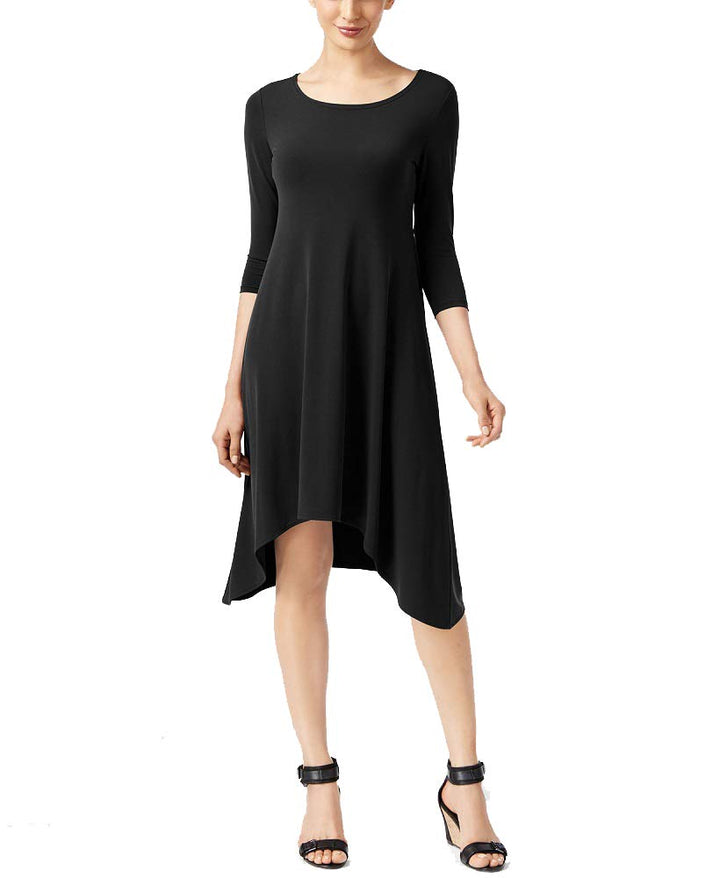 Alfani Petite Knit Handkerchief Hem Dress