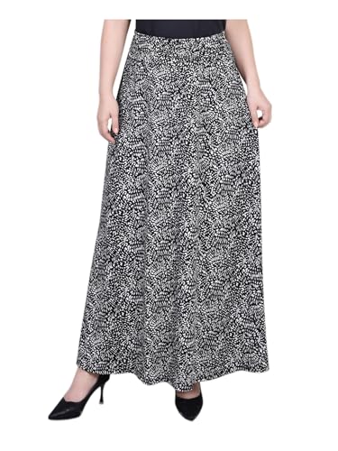 Petite Ring Faux Belt A Line Maxi Skirt