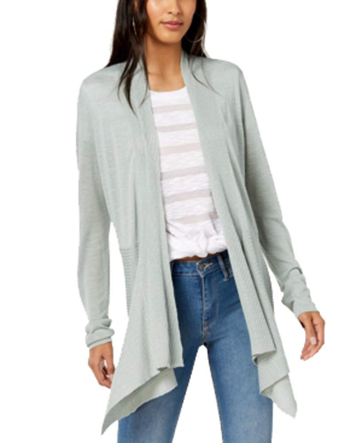 Ribbed Open Front Cardigan