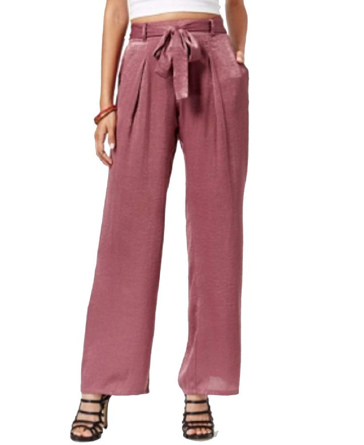 Juniors Hammered Satin Palazzo Pants