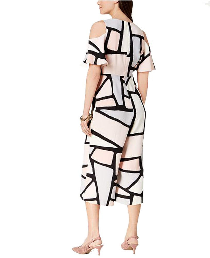 Alfani Printed Cold Shoulder Jumpsuit