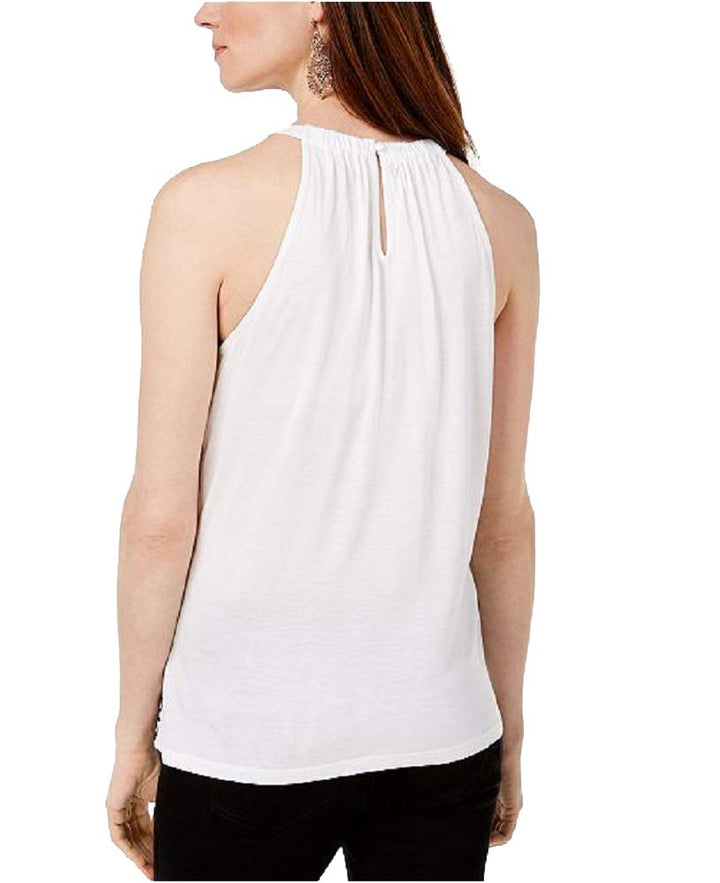 Embroidered Lace Halter Top