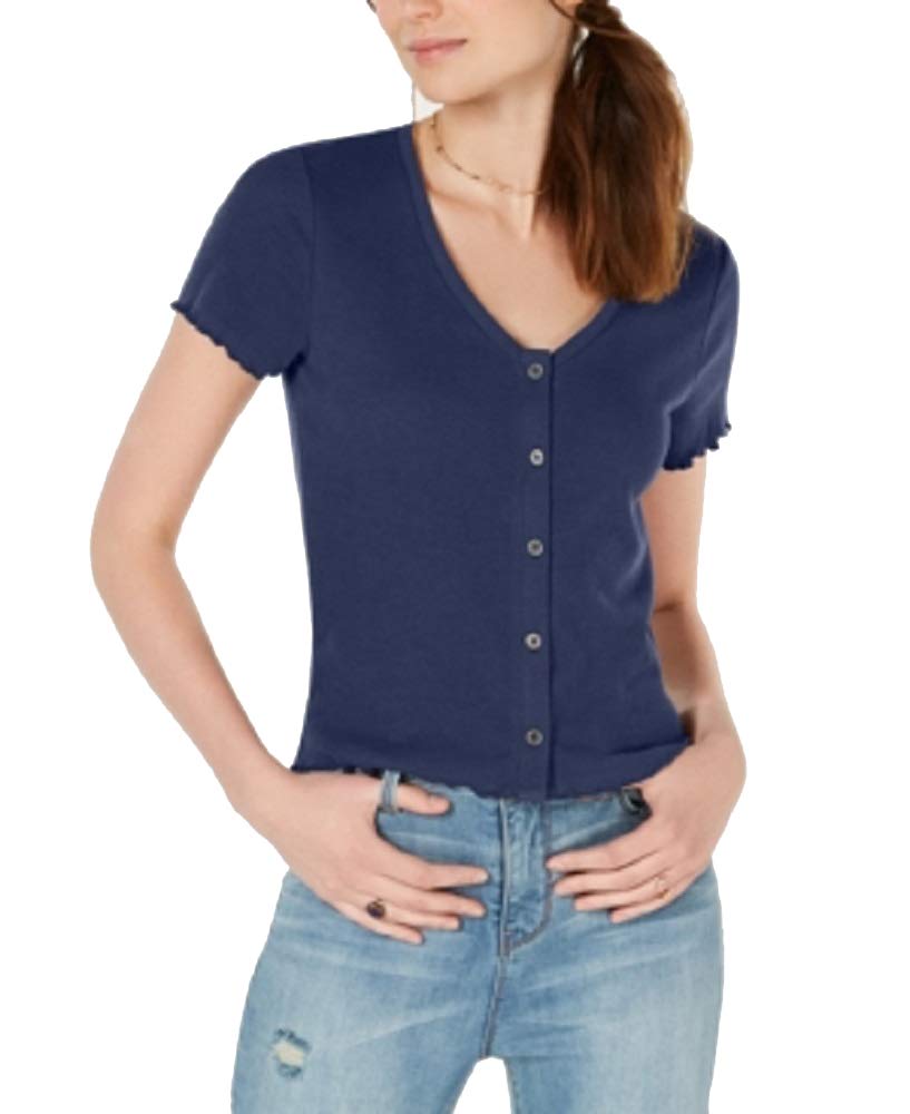 Juniors' Lettuce-Trim Shirt