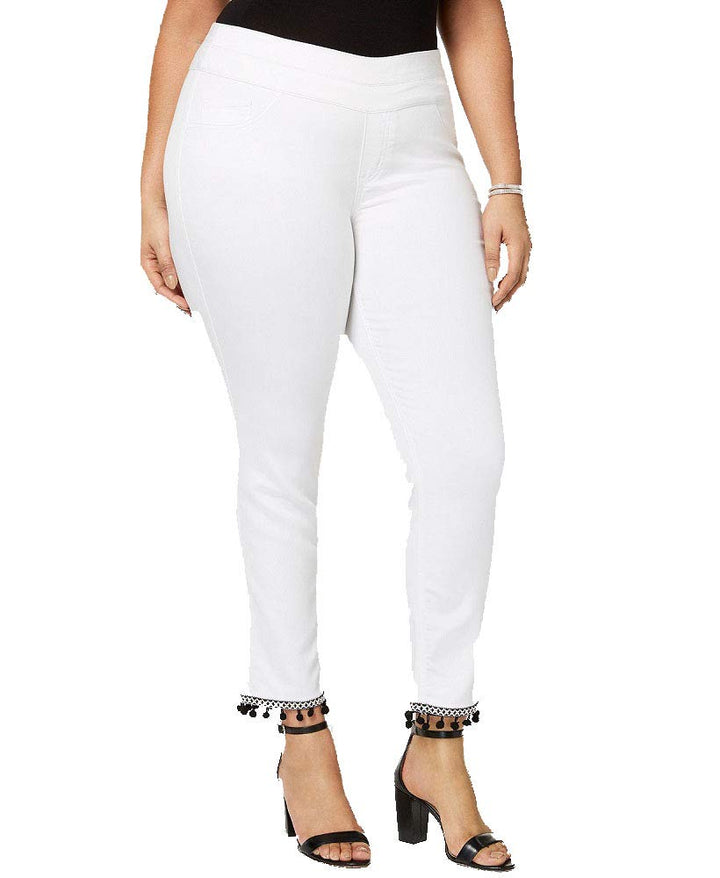 Plus Size Pom-Pom Pull-On Pants