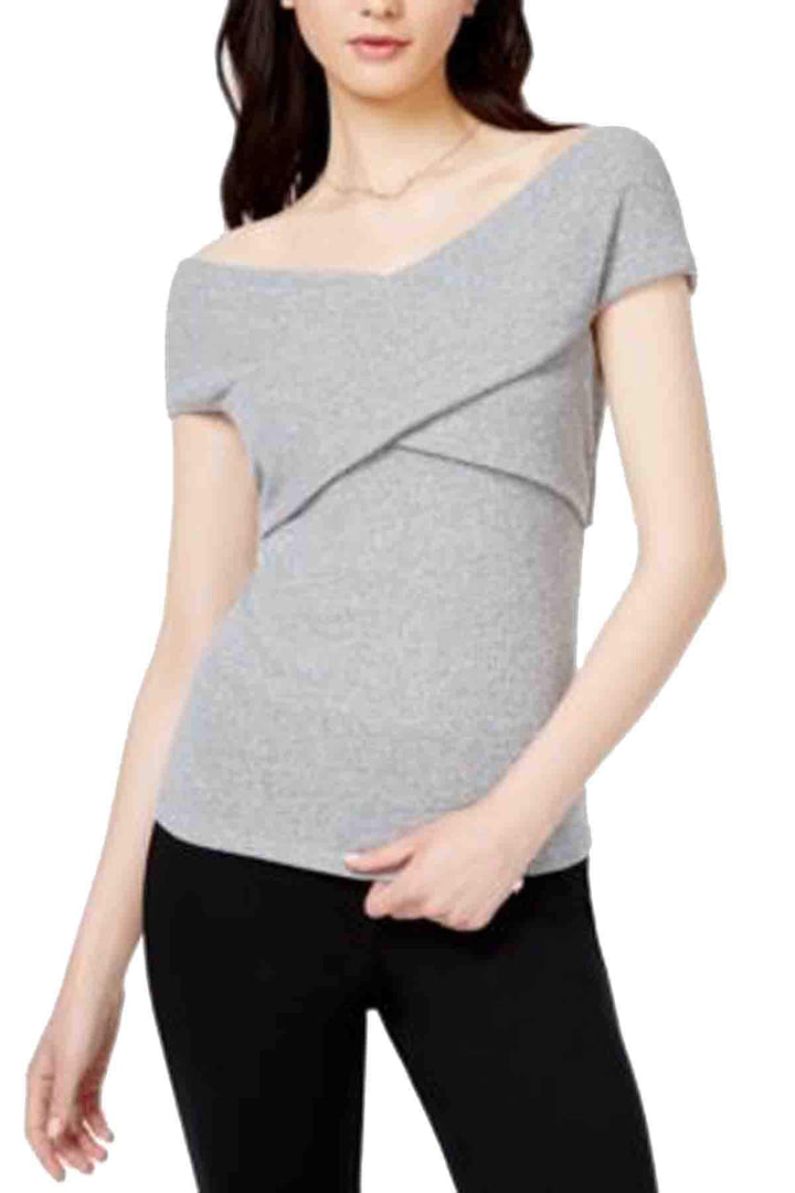 Bar III Off The Shoulder Crisscross Top