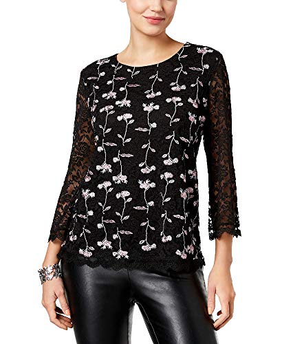 Style & Co Embroidered Lace Top