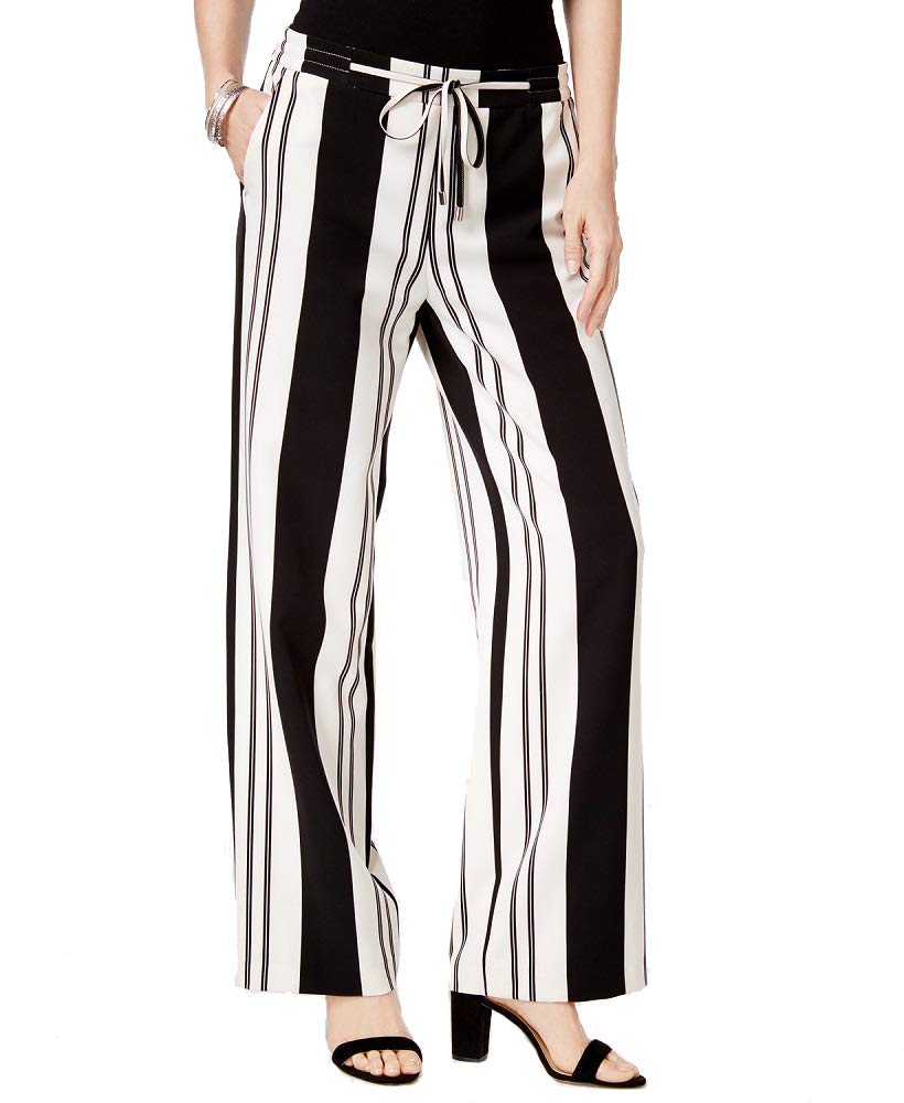Petite Striped Wide Leg Pants