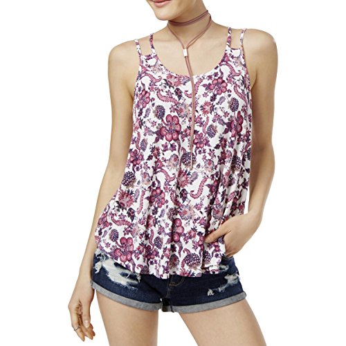 Hippie Rose Juniors Printed Double Strap Tank Top