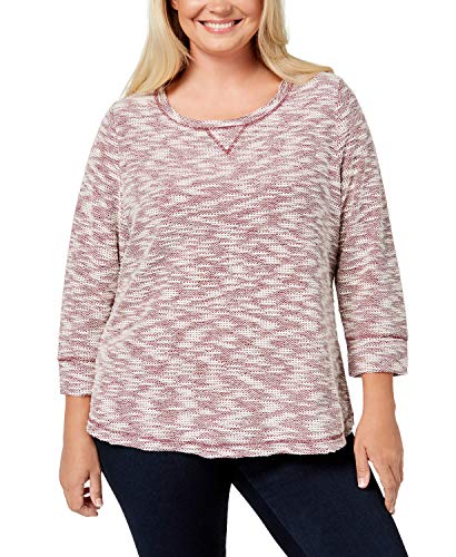 Karen Scott Plus Size Textured Sweatshirt Top