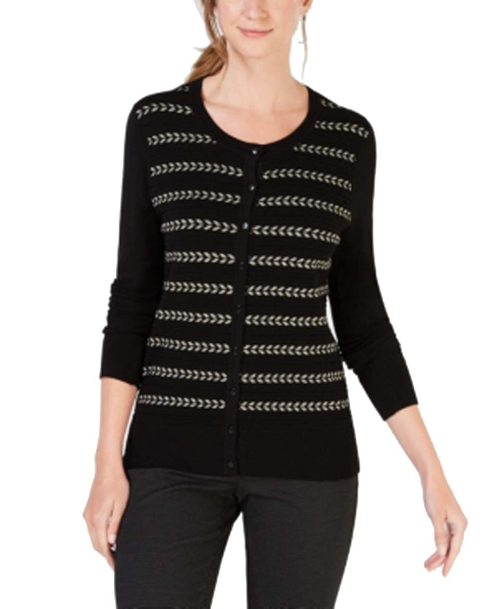 Charter Club Lurex Stripe Cardigan