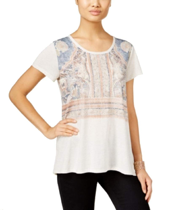 Style & Co Petite Boho-Print T-Shirt