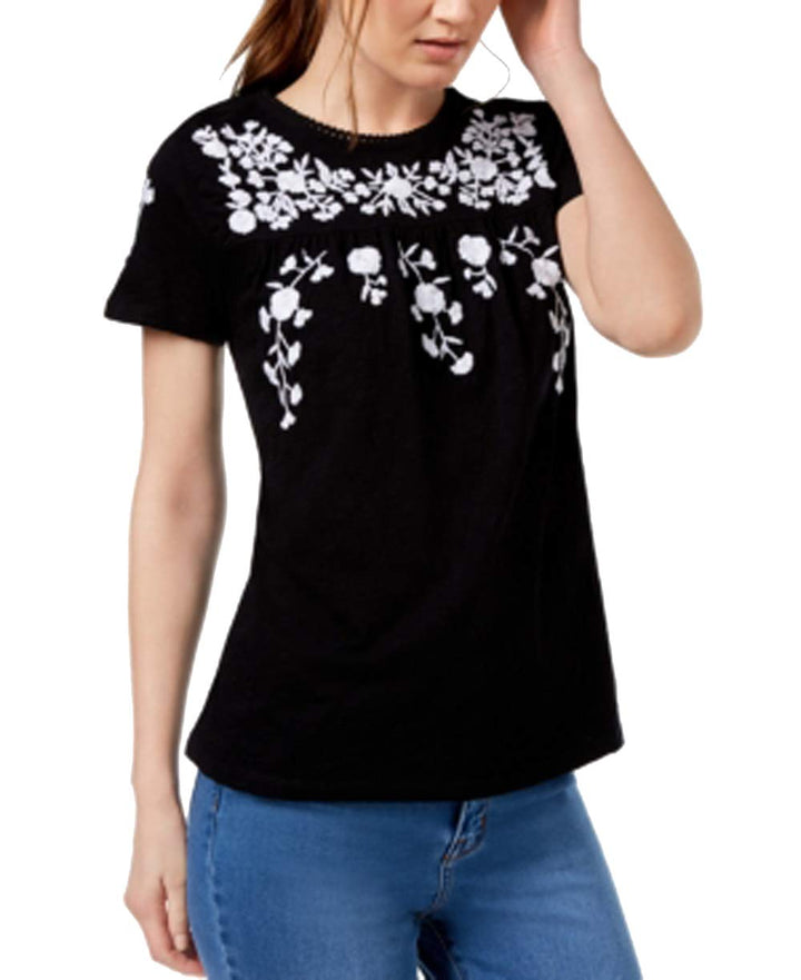 Charter Club Cotton Floral Print T-Shirt