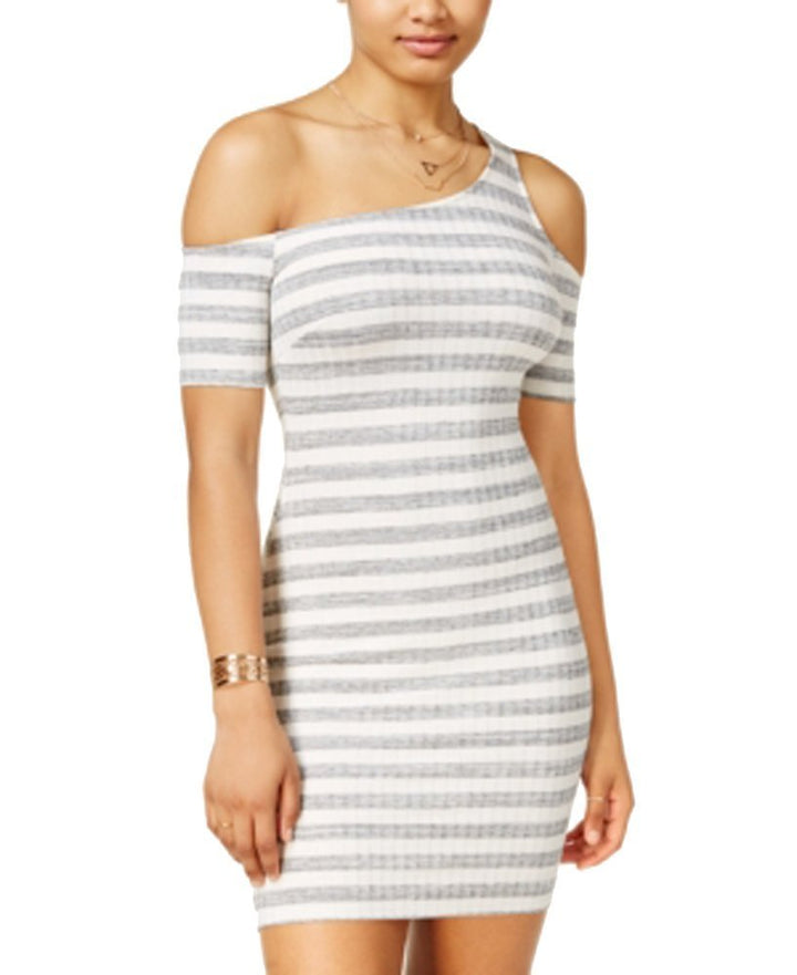 Material Girl Juniors Striped One Shoulder Bodycon Dress